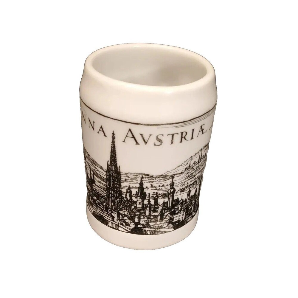 Vienna Austria Muller Linz Mug Black And White Panoramic City View Coffee Cup